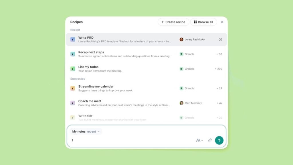 AI note-taking app Granola adds a repeatable prompts feature