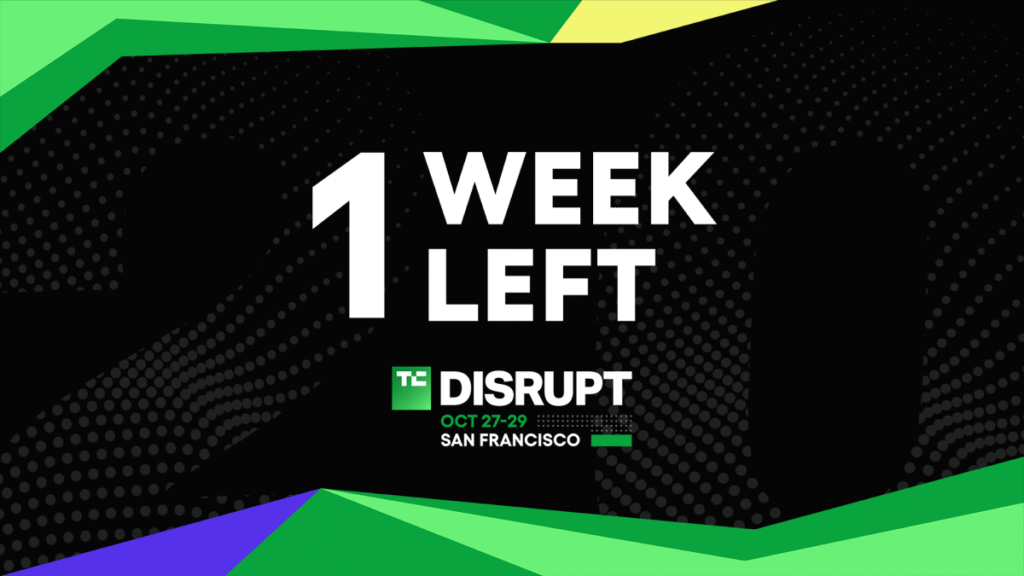 One week left: Lock in discounted pricing for TechCrunch Disrupt 2025